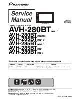 Предварительный просмотр 1 страницы Pioneer AVH-280BT/XNEU5 Service Manual