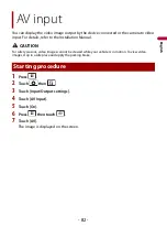 Preview for 82 page of Pioneer AVH-3300NEX Quick Start Manual