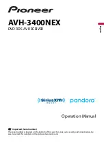 Pioneer AVH-3400NEX Operation Manual предпросмотр