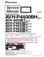 Preview for 1 page of Pioneer AVH-4400BT/XUEW5 Service Manual