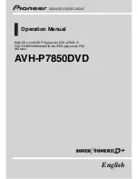 Pioneer AVH-7850DVD Operation Manual preview