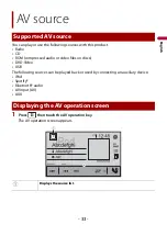 Предварительный просмотр 33 страницы Pioneer AVH-A7100BT Operation Manual