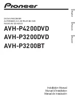 Pioneer AVH-P3200BT Installation Manual preview