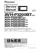 Pioneer AVH-P3200BT Service Manual предпросмотр