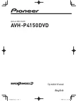 Предварительный просмотр 1 страницы Pioneer AVH-P4150DVD Operation Manual