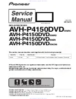 Preview for 1 page of Pioneer AVH-P4150DVD Service Manual