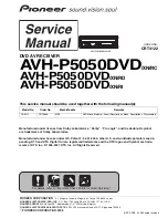 Pioneer AVH-P5050DVD Service Manual предпросмотр