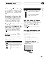 Предварительный просмотр 11 страницы Pioneer AVH-P6050DVD Operation Manual