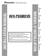 Preview for 1 page of Pioneer AVH-P6500DVD Installation Manual