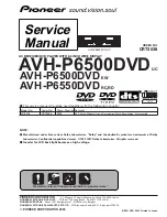 Preview for 1 page of Pioneer AVH-P6500DVD Service Manual