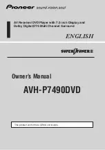 Preview for 1 page of Pioneer AVH-P7490DVD Owner'S Manual