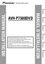 Pioneer AVH-P7500DVD Installation Manual предпросмотр