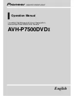 Pioneer AVH-P7500DVD Operation Manual предпросмотр