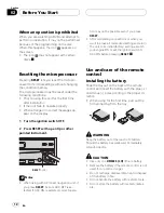 Preview for 12 page of Pioneer AVH-P7500DVD Operation Manual