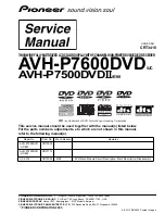 Pioneer AVH-P7500DVD Service Manual предпросмотр