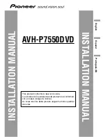 Pioneer AVH-P7550DVD Installation Manual preview