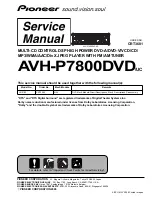 Preview for 1 page of Pioneer AVH-P7800DVD/UC Service Manual