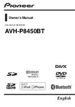 Pioneer AVH-P8450BT Owner'S Manual preview