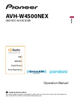 Preview for 1 page of Pioneer AVH-W4500NEX Operation Manual