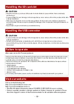 Preview for 10 page of Pioneer AVH-W4500NEX Operation Manual