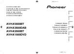 Pioneer AVH-X1600DVD Installation Manual preview