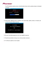 Предварительный просмотр 8 страницы Pioneer AVH-X2500BT Firmware Update Manual