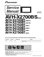 Preview for 1 page of Pioneer AVH-X2700BS Service Manual