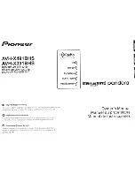 Pioneer AVH-X391 BHS Owner'S Manual preview