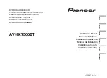 Pioneer AVH-X7500BT Installation Manual preview