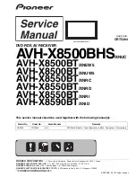 Pioneer AVH-X8550BT Service Manual preview