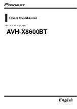 Preview for 1 page of Pioneer AVH-X8600BT Operation Manual