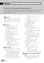 Preview for 2 page of Pioneer AVH-X8600BT Operation Manual