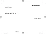 Pioneer AVH-X8790BT Owner'S Manual preview