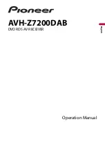 Pioneer AVH-Z7200DAB Operation Manual предпросмотр