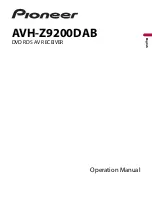 Preview for 1 page of Pioneer AVH-Z9200DAB Operation Manual