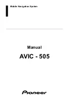 Предварительный просмотр 1 страницы Pioneer AVIC-505 Owner'S Manual