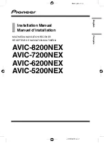 Preview for 1 page of Pioneer AVIC-5200NEX Installation Manual