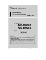 Pioneer AVIC-800DVD Operation Manual preview