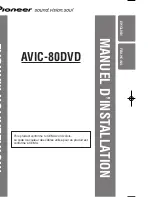 Pioneer AVIC-80DVD Installation Manual preview