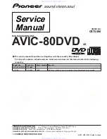 Pioneer AVIC-80DVD Service Manual preview