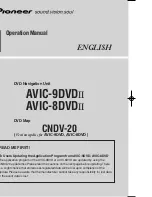 Preview for 1 page of Pioneer AVIC-8DVD-II Operation Manual