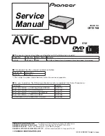 Предварительный просмотр 1 страницы Pioneer AVIC-8DVD Service Manual