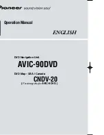 Pioneer AVIC-90DVD Operation Manual preview