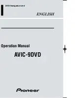 Pioneer AVIC-9DVD Operation Manual preview