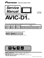 Pioneer AVIC-D1 Service Manual preview