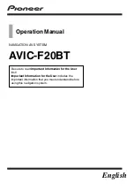 Preview for 1 page of Pioneer AVIC-F200BT Operation Manual