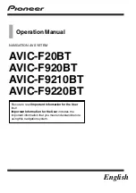 Pioneer AVIC-F20BT Operation Manual preview