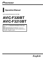 Pioneer AVIC-F320BT Operation Manual предпросмотр