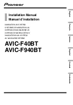 Pioneer AVIC-F40BT Installation Manual preview