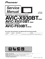 Pioneer AVIC-F930BT Service Manual preview